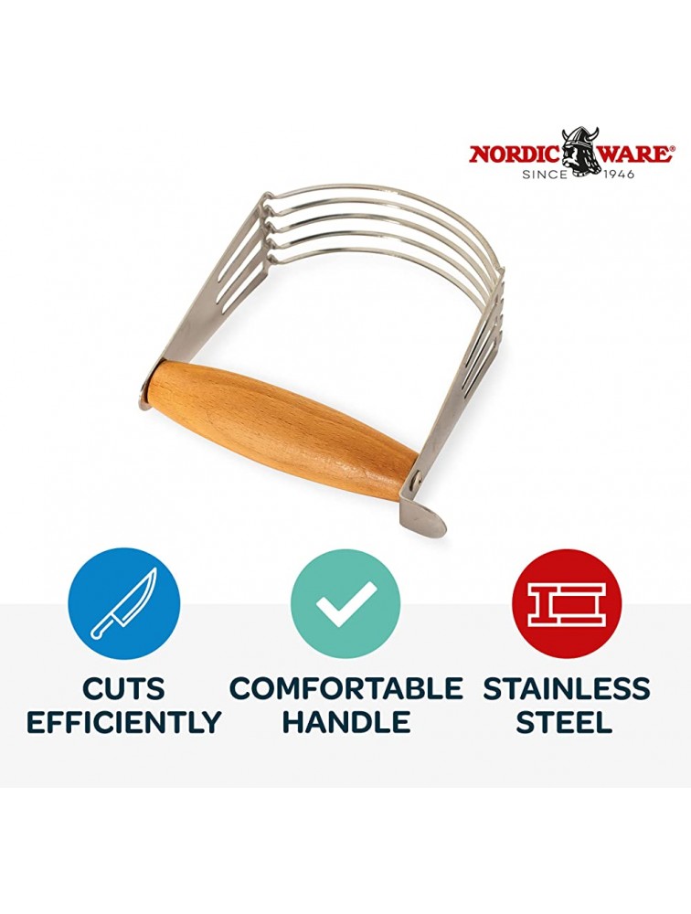 Nordic Ware Brush Pastry Blender with Beechwood Handle Stainless steel blades - BI3XWG18K