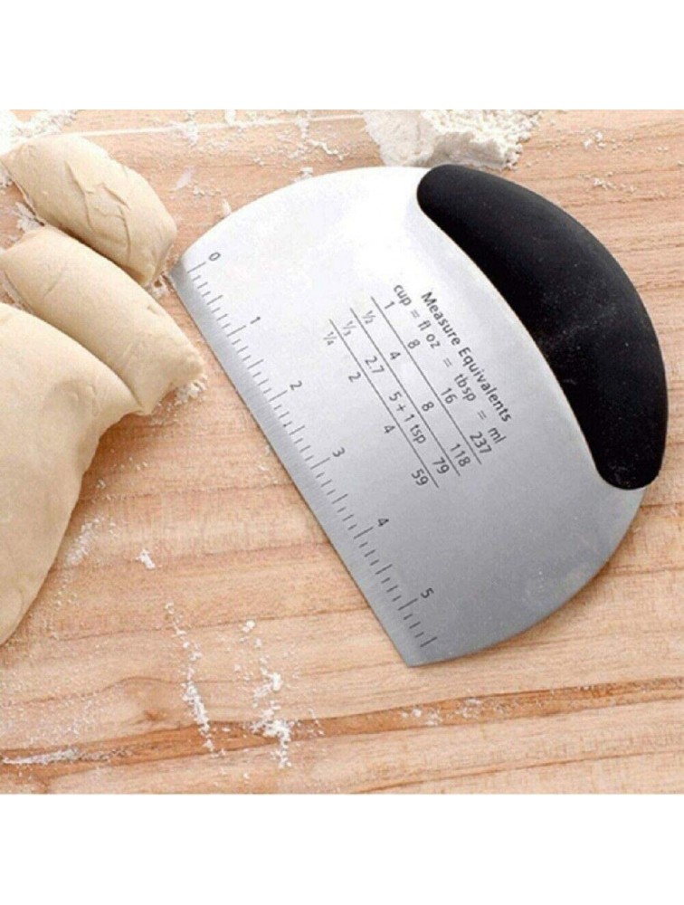 Pro Dough Pastry Scraper Dough Cake Stainless Steel Kitchen Pizza Flour Tool Cutter Gadget Scraper - BAJ2OQHIL
