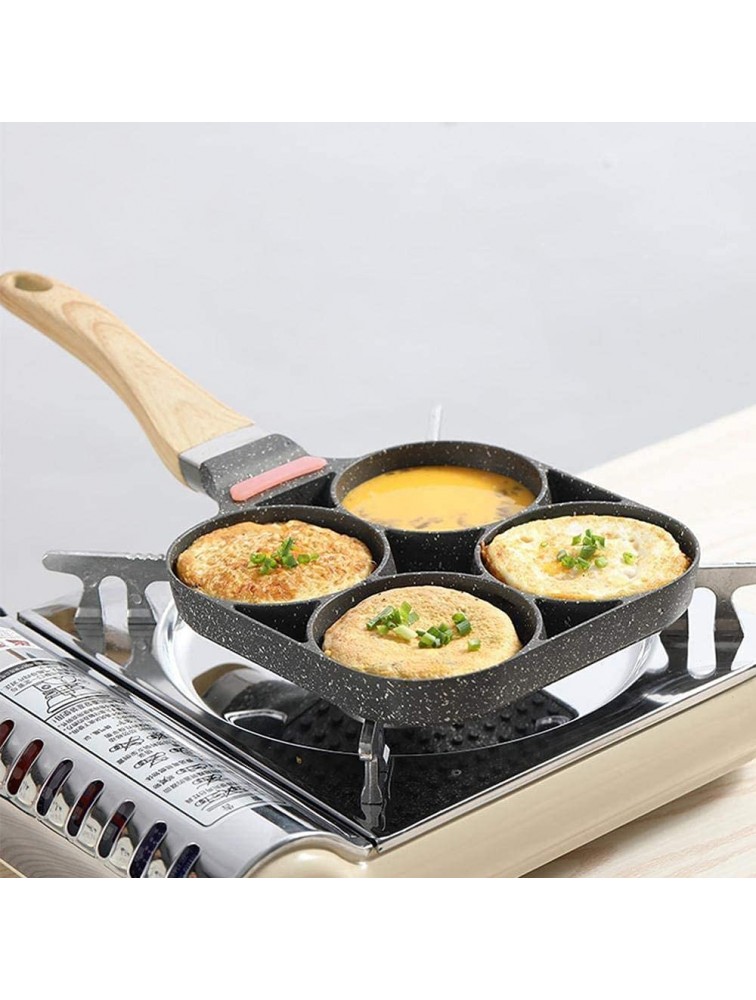 wdpinpan Multiple Pan,Non-Stick Frying Pan with 4 Dimples,Four Hole Frying Pan Square Pancake Pan Multi Section Frying Pan for Egg Frying Hamburger Making Aluminum Alloy - BSUWYZN0H