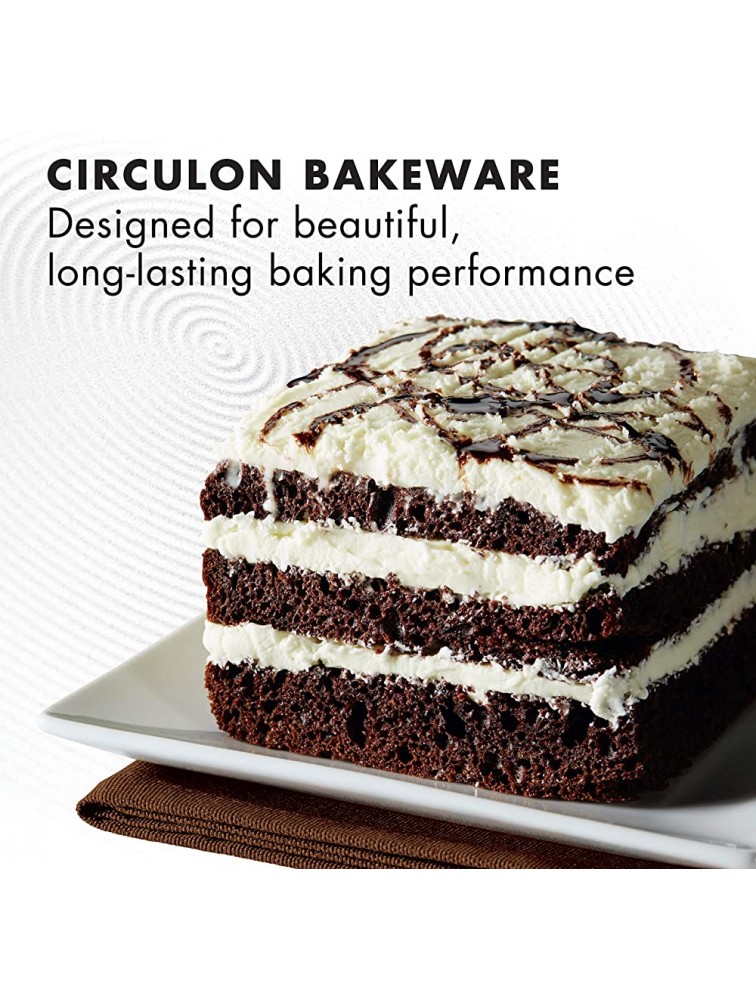 Circulon Nonstick Bakeware Nonstick Baking Pan Nonstick Cake Pan Rectangle 9 Inch x 13 Inch Brown - BFSEW9JDQ