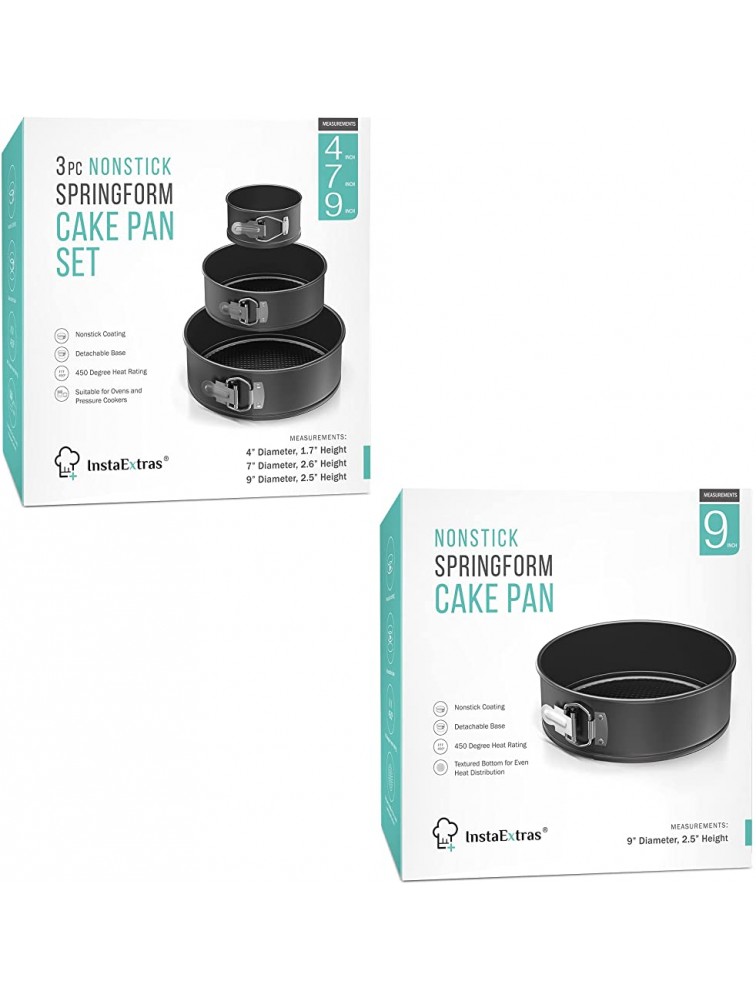 3 Piece Springform Cake Pan Set & 9-Inch Springform Cake Pan 2 Pack Bundle - B92UW50G1