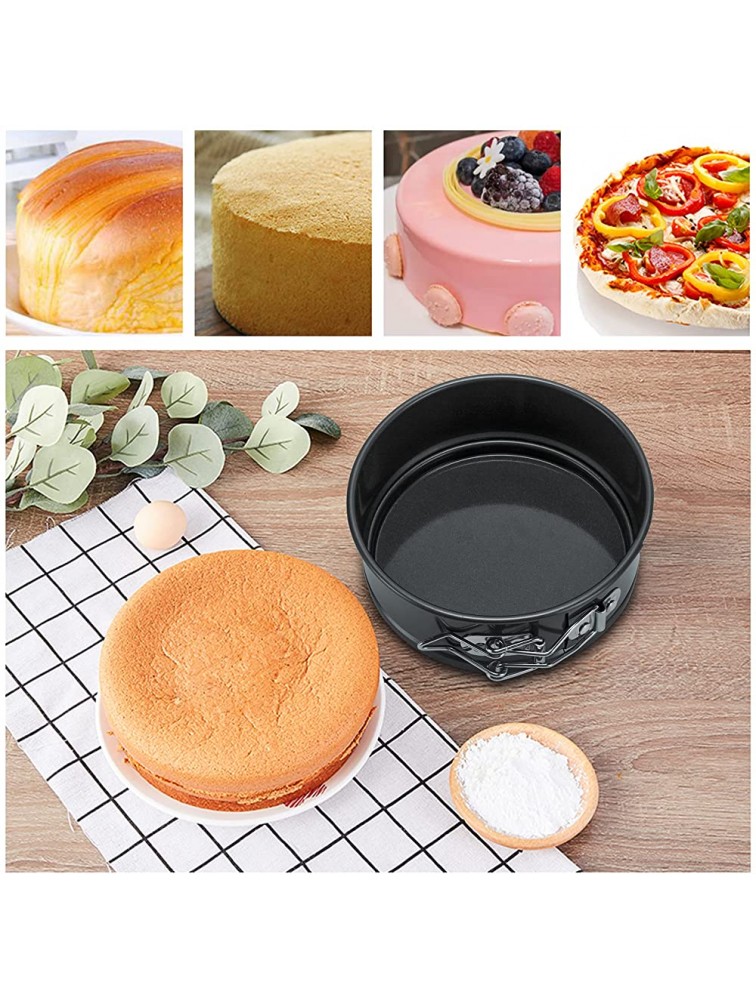 4.5 Inch Mini Springform Pan Set of 5 With 100pcs Wax Paper Small Nonstick Cake Pan for Mini Cheesecakes Pizzas and Quiches - BJO4QNKQ2