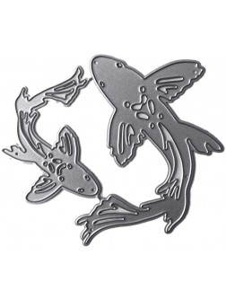 caralin Fish Metal Cutting Dies Stencil Scrapbooking DIY Album Stamp Paper Card Emboss Silver Carbon Steel Cake Mold - BLHX5T1HG