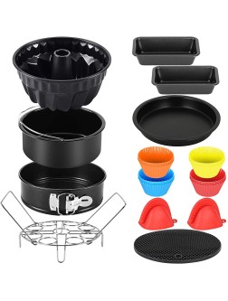 Esjay Cake Baking Pan Set Compatible with Ninja Foodi 6.5 8Qt Accessories Compatible with Instant Pot 6 8Qt Air Fryer Accessories Cake Baking Pan Set for 5.8 QT - BVOJFFNSR