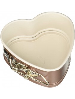 Patisse Mini Heart Shape Springform Pan 4-3 4" or 12 cm Ceramic Nonstick Coated Off-White Copper Color - BGTK6O5YC