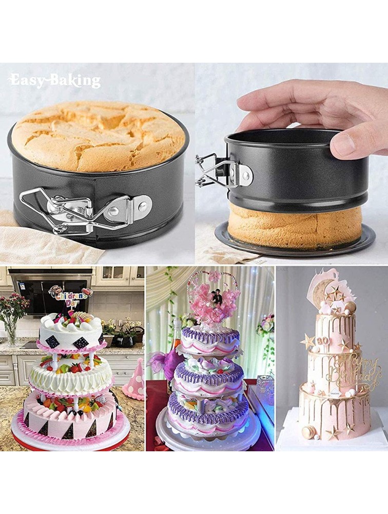 Springform Cake Pan 4 7 9 High Temperature Resistance Washable Nonstick Cheesecake Pan Stacked and Stored for Bakers and Baking Enthusiasts - BD5DY4ON3