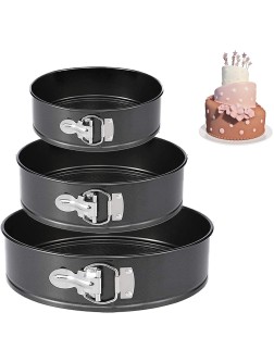 Springform Pan 4" 7" 9" Set,Non-stick Leakproof Round Cake Pan Bakeware Baking Pans Cheesecake Pan 3 Pack - BZJPE50WY