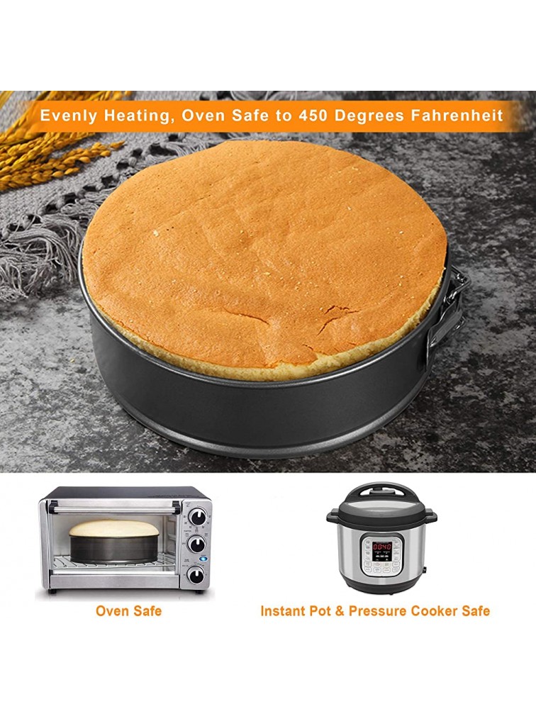 Springform Pan Set of 3 Nonstick Cheesecake Pan Leakproof Cake Pan Set Includes 3 Pieces 7 9 11 Springform Pan with Removable Bottom and 60pcs Parchment Paper Liners by Molgree - B6FCB2PFB