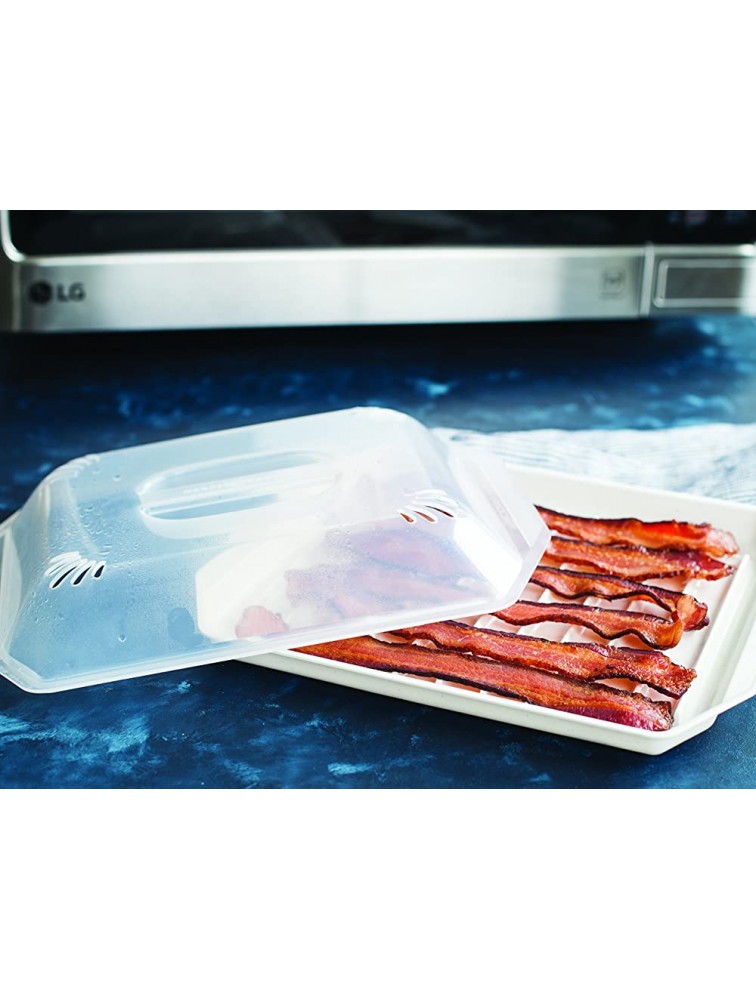 Nordic Ware Bacon Rack with Lid 10.25x8x2 Inches White - BK67QF71H
