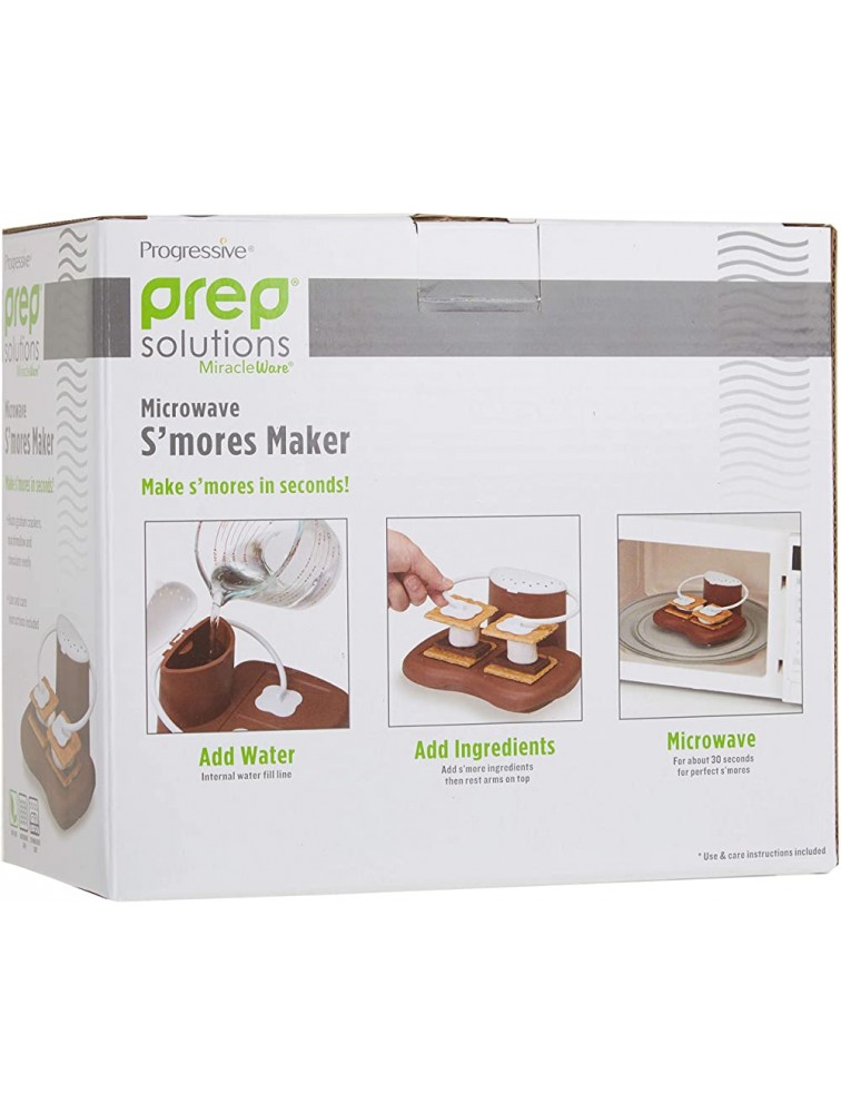 Progressive Prep Solutions Microwave S'mores Maker Brown White - B5K5KY5EN