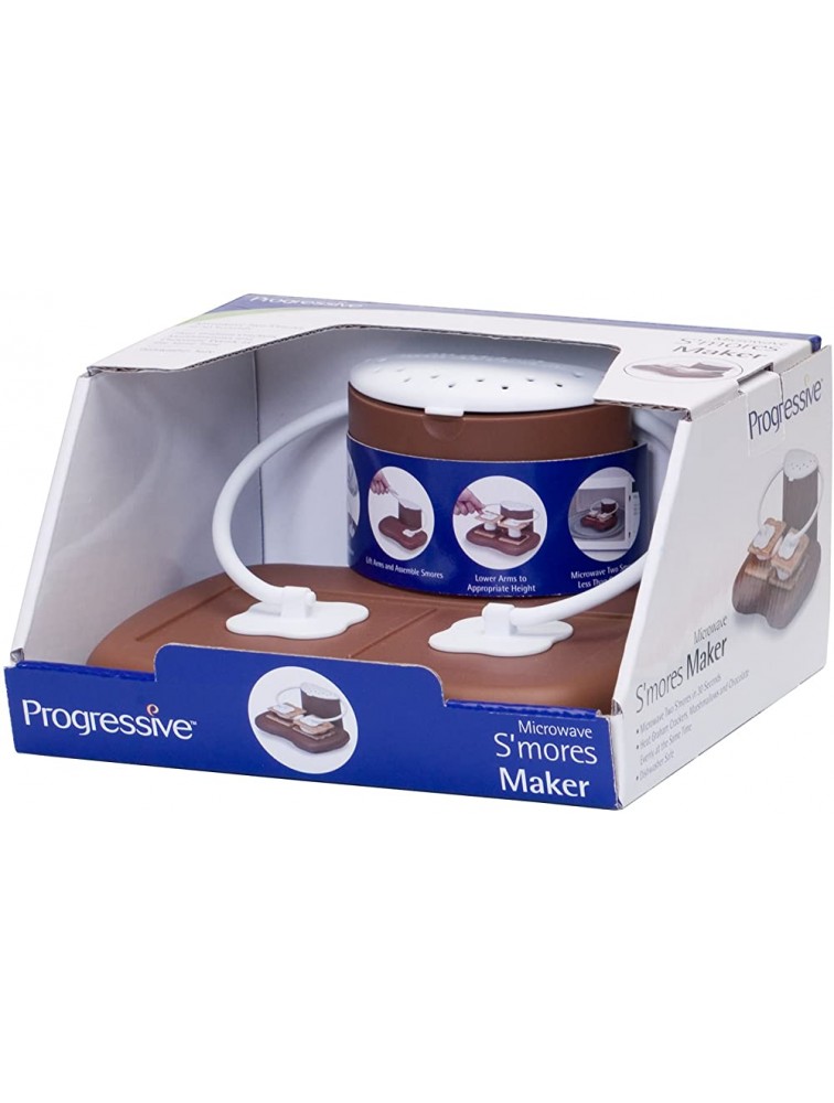 Progressive Prep Solutions Microwave S'mores Maker Brown White - B5K5KY5EN