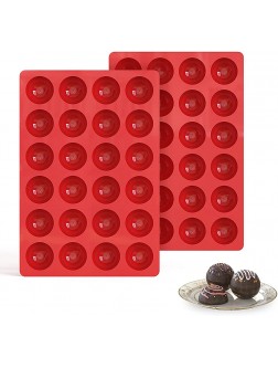 Semi Sphere Silicone Chocolate Mold- Set of 2 24 Holes 1.8 inch SILIVO Non Stick Silicone Molds for Chocolate  Silicone Sphere Mold for Hot Chocolate Bomb Coco Bomb Cake Jelly Dome Mousse - BLOZ063JO