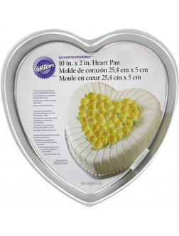 Wilton Decorator Preferred Heart Shaped Aluminum Cake Pan 10-Inch Light - BA4XY3Y8X