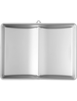 Wilton Large Aluminum 3D Book Cake Pan Silver Aluminum - BA6P9PBP3