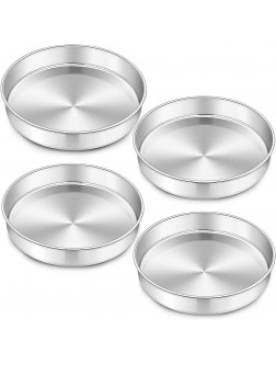 11 Inch Cake Pans Set 4 Pcs Paincco Stainless Steel Round Baking Pans Layer Birthday Wedding Cake Pans Fit in Oven Pots Pressure Cooker Healthy & Sturdy Mirror Finish & Dishwasher Safe - B314TC79I