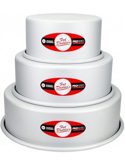 Fat Daddio's Anodized Aluminum 3-Tiered Round Cake Pan Set - BCWZY0R3K