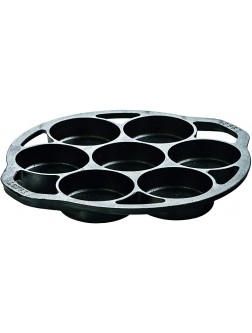 Lodge Cast Iron Mini Cake Pan. Pre-seasoned Cast Iron Cake Pan for Baking Biscuits Desserts and Cupcakes. - BDKM3BSH0