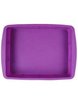 Milcraft Silicone Rectangular Cake Pans Easy Demoulding 13 by 9-Inch,Purple,Non-Stick European-Grade Silicone - B2CAHDSNU
