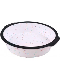 Silicone Round Cake Pan 9 inch Non-Stick Round Baking mold with reinforced Stainless Steel frame inside BPA FREE Dishwasher Oven and Microwave Safe Aichoof - B3I9I780C