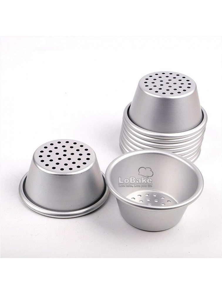 10pcs Mini 7cm leaky style round cup aluminium anodizing punching cake pan cake moulds baking steaming tools - BVVNQJG9A