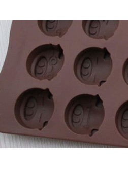 15 Holes Funny Pig Shaped Silicone Soap Candy Fondant Chocolate Mould Cookies Cake Mold DIY Kitchen - BO0ER2AZ9