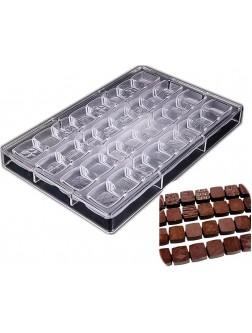 32 cavities Convex Square Cube Shape with Pattern Polycarbonate Chocolate Mold Candy Mould Fondant Mousse Ice Molds DIY Bakery - BZWHMNZKW