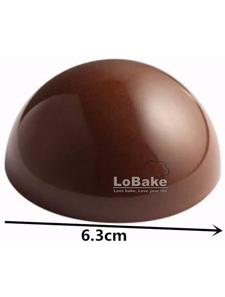 6 cavities 6.3cm diameter 3D half ball shape PC polycarbonate chocolate mold candy mould fondant mousse cake molds DIY baking - BMTC1R583