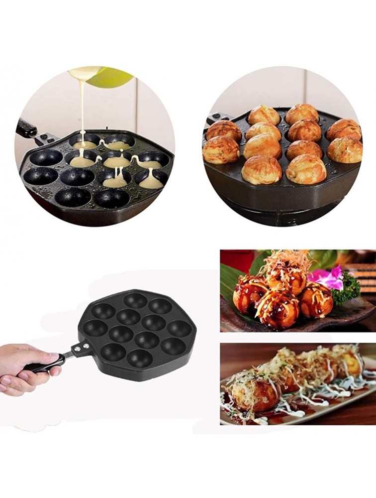 Giveyoulucky 12 Cavities Aluminum Alloy Takoyaki Pan Maker Baking Forms Mold Cooking Tools - BY9INN7AE