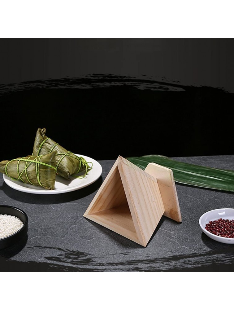 Hemoton Musubi Maker Press Mold Wood Triangle Rice Press Molds Onigiri Rice Ball Makers Chinese Dragon Boat Festival Baking Molds - BBKKB1YVB
