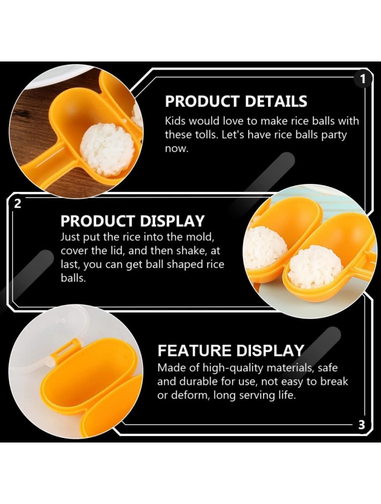 Kisangel 4 Pcs Rice Ball Molds DIY Rice Ball Shaped Shakers Kids Lunch Maker Mould Kitchen Tool for Kids - BOI8RI3Y6