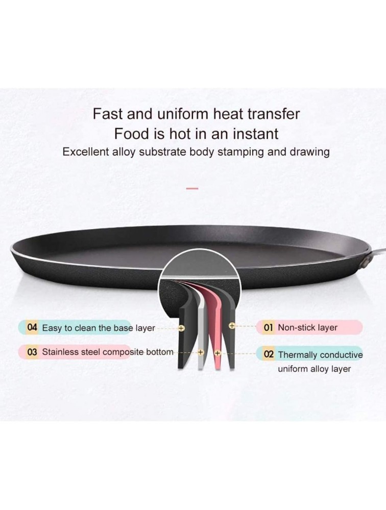 SHYOD Ergonomically Designed Pan Aluminum Alloy Non-Stick Frying Pan Comfortable Grip Strong and Durable Universal Induction Cooker Size : 28cm - B437BZQLU