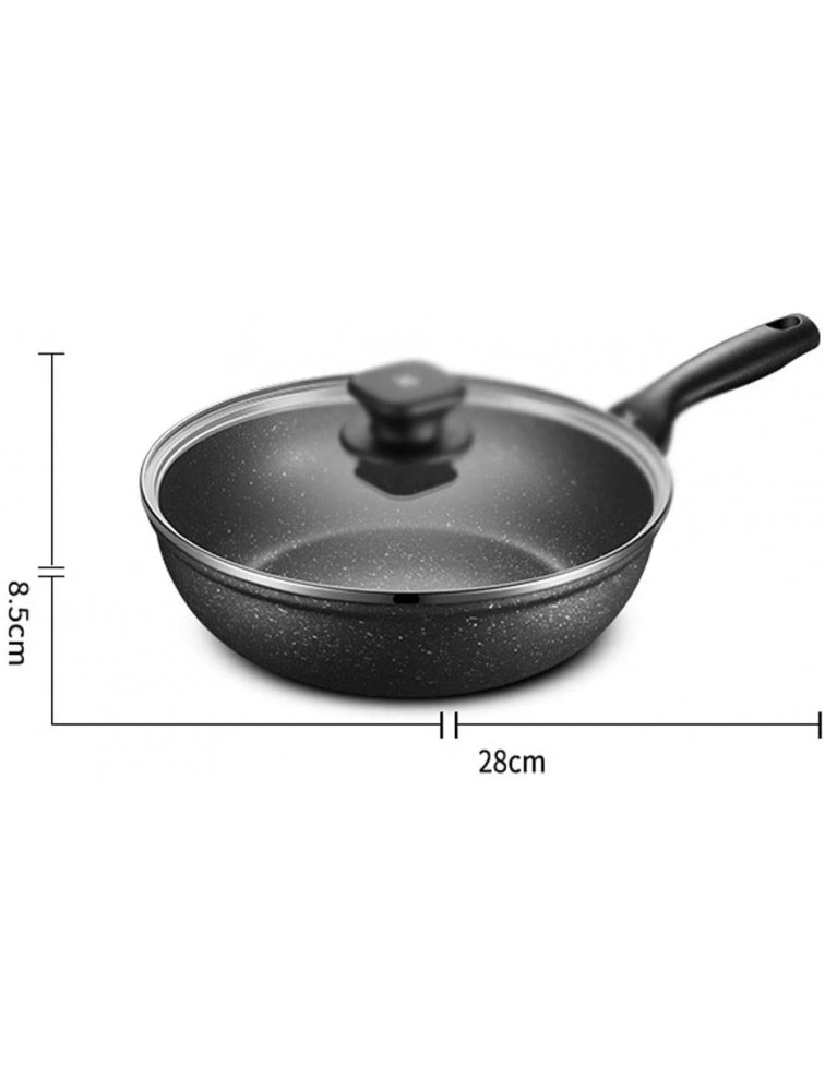 SHYOD Gas Induction Cooker Universal High-Performance Non-Stick Frying Pan Frying Pan with Lid Frying Pan with Long Handle - BBOO213GO