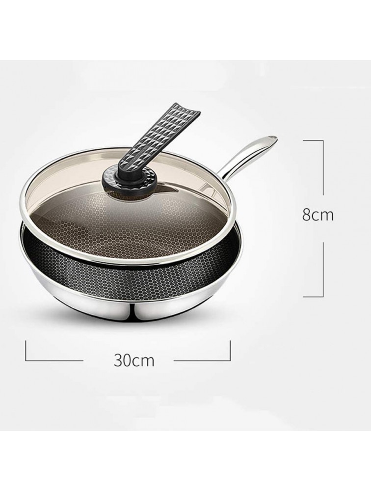 SHYOD Household Non-Stick Frying Pan: Non-Stick Fried Noodles with Glass Lid Suitable for Egg Or Fried Egg Cooking - BIKU0EGCT
