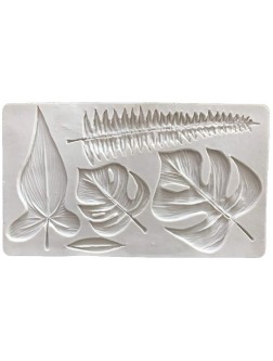 Tropical Theme Cake Decorating Tool Palm Leaves Silicone Mold Clay Fondant Mold DIY Candy Sugar Cookies Chocolate Mold Baking - BK2JB291K