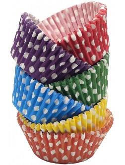 Bakehope Standard Baking Cups Cute Polka Dots Greaseproof Cupcake Liners6 Colors,150 Counts - B58B05GB3
