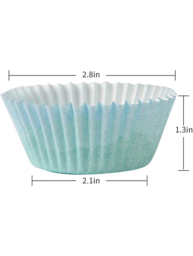 Barry's Home Aurora Cupcake Liners Standard Size No Smell Rainbow Cupcake Wrappers Paper Grease Proof Baking Cups Pack of 192 Blue - BZB6BK7Q0