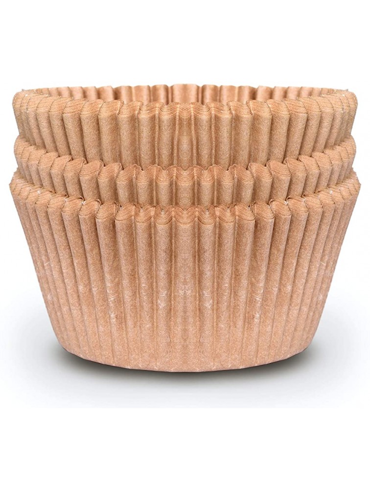 Cupcake Baking Cup Liner – Jumbo Size Extra Thick Unbleached Brown Disposable Cup Parchment Liner for Baking– Food Grade & No Smell – Muffin Paper Baking Cups by NextClimb Jumbo Pack of 50 - BGXNT5T11