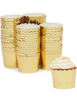 Gold Foil Cupcake Liners Muffin Baking Cups 1.96 x 1.8 In 60 Pack - B5TEEGRDD