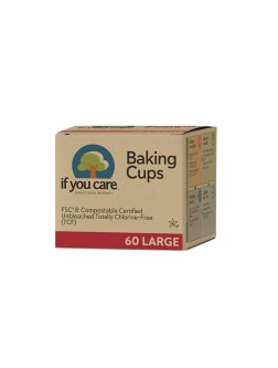 If You Care Unbleached Cupcake Liner Baking Cups 24 Pack of 60-Count Boxes – Large Size Made of Silicone Coated Greaseproof Parchment Paper Compostable Muffin Holders - B0FVQCYW8