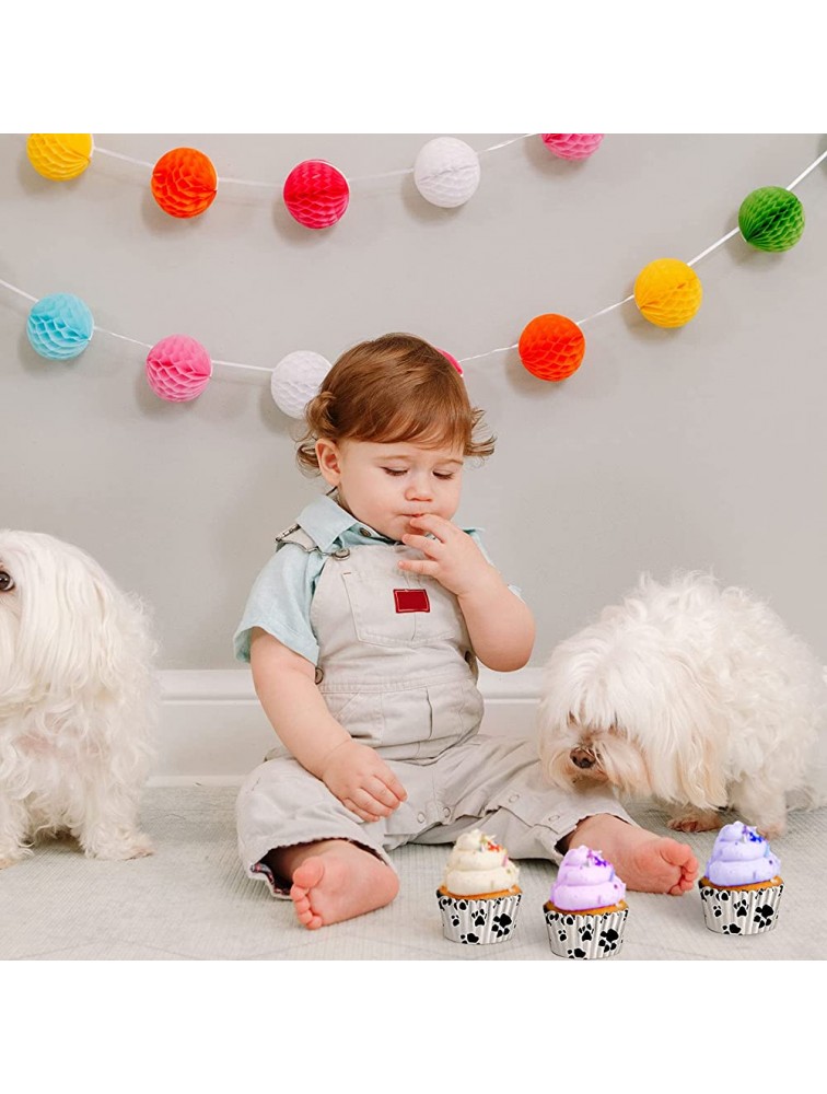Paw Print Bone Cupcake Liners Dog Cupcake Wrappers Paw Print Pattern Cup Cake Holder Puppy Dog Theme Cupcake Wrappers for Baby Shower Birthday Animal Party Supplies 200 Pieces - BHGITAHDR