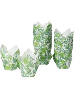 Tropical Tulip Cupcake Liners for Hawaiian Luau Party Paper Baking Cups 100 Pack - BH0LKZH47