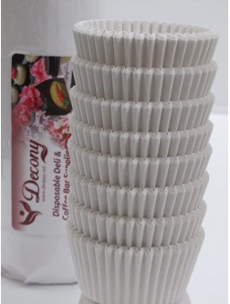 White Standard Size Cupcake Paper Baking Cup Liners- 2'' x 1-1 4=4.5 -APPX. 2 PACK 500= 1000 PACK - BJ0CVI349