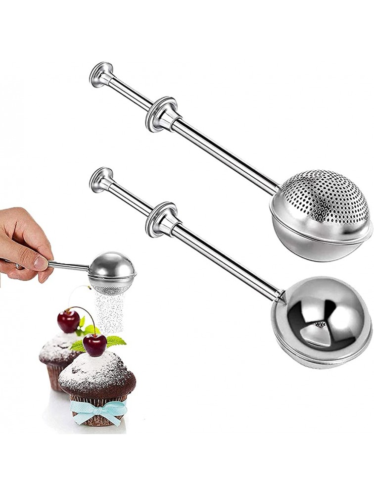 NATIFOT Baker's Dusting Wand for Sugar Flour and Spices Extendable Flour Sifter Dusting Wand for Baking Stainless Steel Powdered Sugar Shaker Duster Sifter for Meringue - B7UPC2G4M