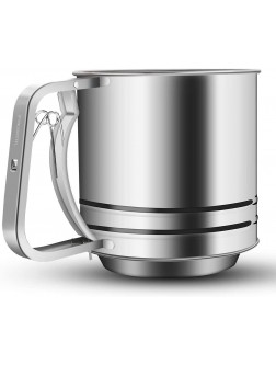 NPYPQ 5-Cup Stainless Steel Flour Sifter for Baking - BI41WKUNO
