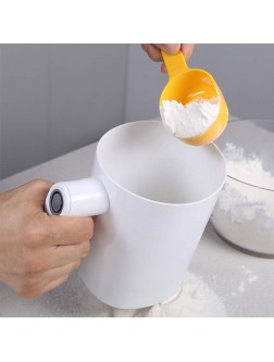 SHANSHAN Flour Sifter Electric Sieve Cooking Stainless Steel Mesh Shaker Kitchen Cakes Sugar Handheld Cup Shape Baking Tool Battery Operated Strainer Pastry - BLZF8L2TE
