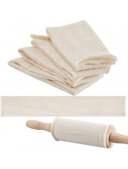 Rolling Pin Covers Set of 4 Cotton Rolling Pin Holder White Rolling Pin Sock Sleeve for Baking - BVSIEJVK4