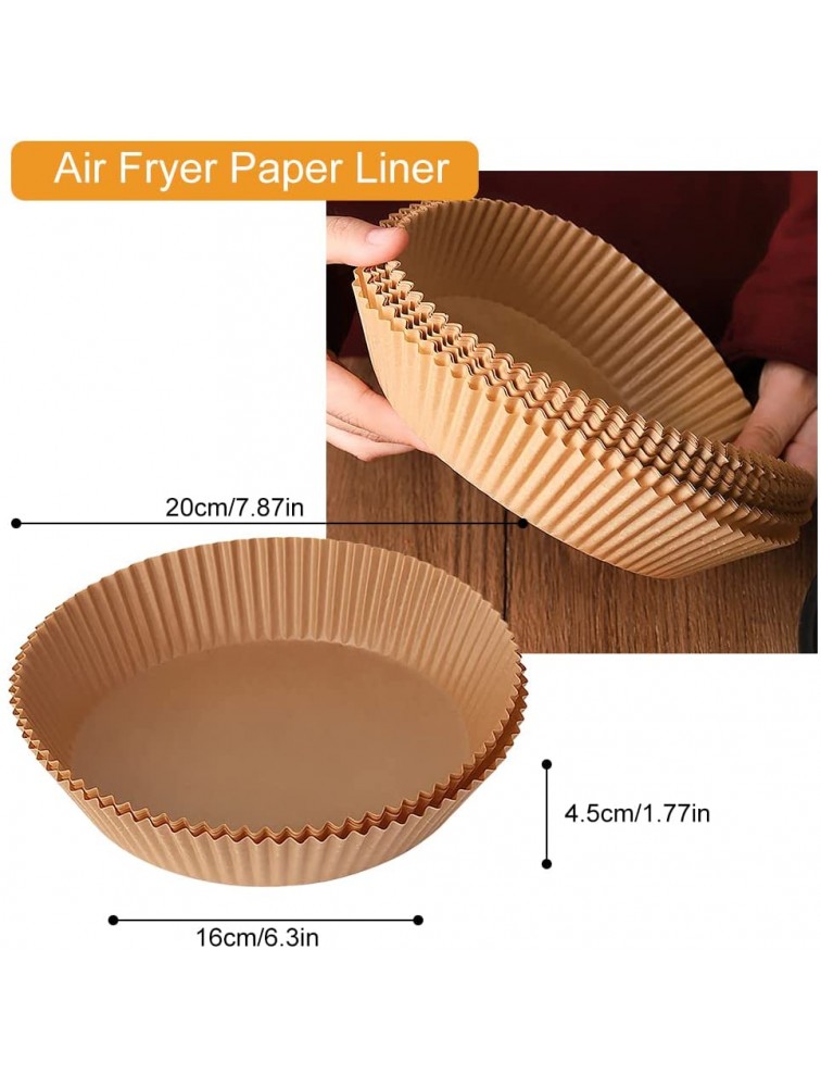 Air Fryer Disposable Paper Liner 100PCS Non-Stick Disposable Air Fryer Liners Baking Paper for Air Fryer Oil-Proof Food Grade ParchmenWater-Proof for Baking Roasting Microwave - BV0LWXDF8