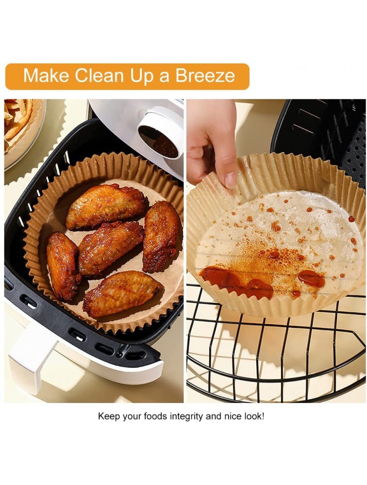 Air Fryer Disposable Paper Liner 100PCS Non-Stick Disposable Air Fryer Liners Baking Paper for Air Fryer Oil-Proof Food Grade ParchmenWater-Proof for Baking Roasting Microwave - BV0LWXDF8