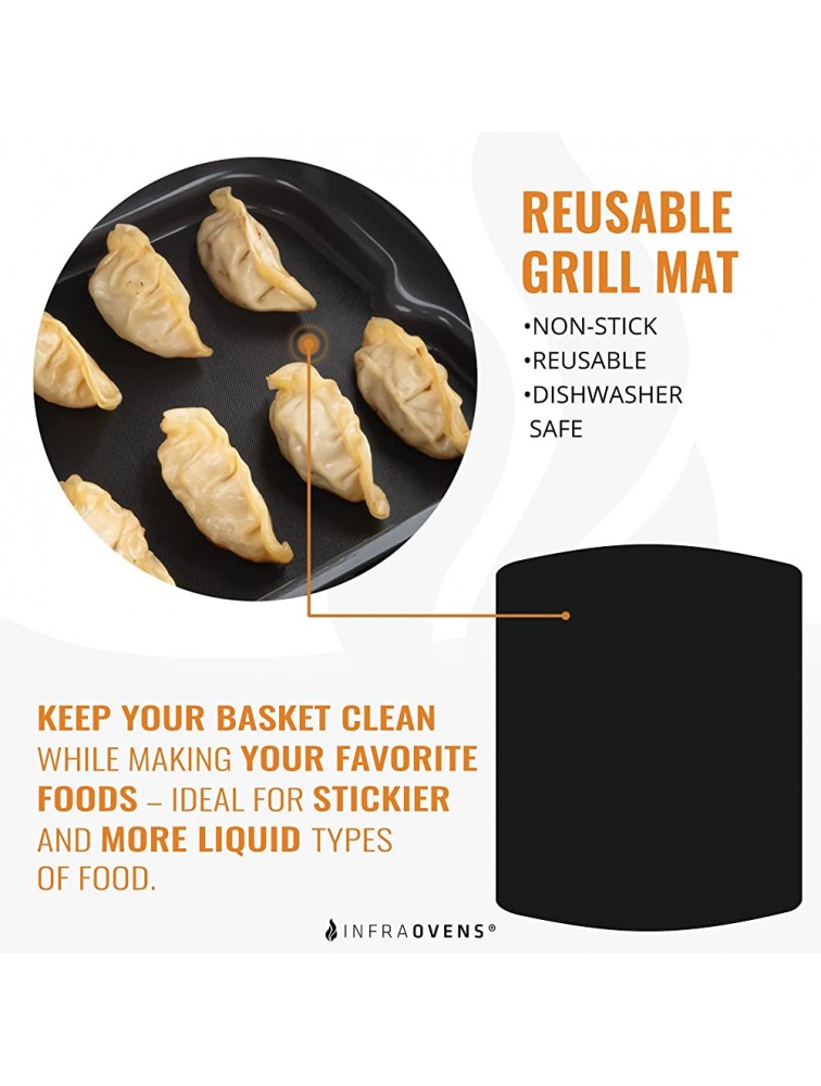 Air Fryer Reusable Liner Accessories for Ninja Foodi Grill AG301 5-in-1 4qt Ninja Air Fryer Accessories with Air Fryer Recipes Easy to Clean Food Safe Replacement for Parchment Paper by INFRAOVENS - BH10RAKKN