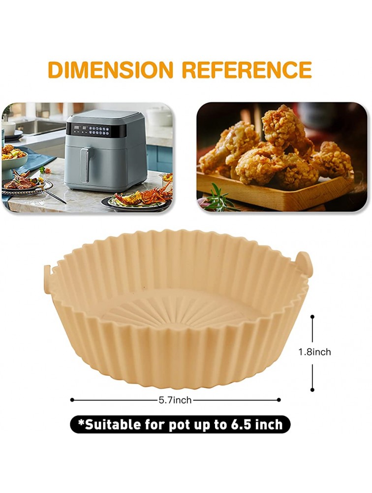 Air Fryer Silicone Pot Air fryer liners,air fryer accessories,Easy to clean,air fryer parchment paper can be used on both sides,Unique stripe distribution increases baking effect by 10%2PCS - BXMKYO7EB
